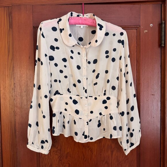 ba&sh polka dot blouse (Medium) - Picture 1 of 3